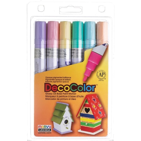 Marvy Uchida DecoColor Paint Marker, Broad, Set B 3006B